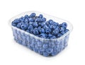 Fresh blueberries in plastic container Royalty Free Stock Photo