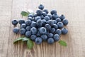 Fresh blueberries on wood Royalty Free Stock Photo