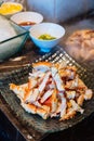 Fresh and boiled Alaska king crab legs in buffet line Royalty Free Stock Photo