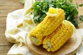 Fresh boiled cob corn Royalty Free Stock Photo