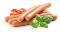 Fresh boiled sausages Royalty Free Stock Photo