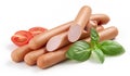 Fresh boiled sausages Royalty Free Stock Photo