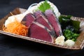 Fresh Bonito Sashimi on a dining table Royalty Free Stock Photo