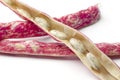 Fresh Borlotti beans in the shell