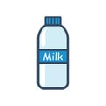 fresh bottled milk cartoon vector illustration element design template Royalty Free Stock Photo