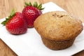 A fresh bran muffin