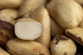 Fresh Brazil nuts peeled from the shell on the table Royalty Free Stock Photo