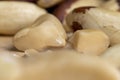 Fresh Brazil nuts peeled from the shell on the table Royalty Free Stock Photo