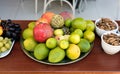 Fresh Brazilian tropical fruit tray Royalty Free Stock Photo