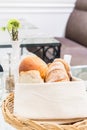 Fresh bread basket Royalty Free Stock Photo