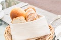 Fresh bread basket Royalty Free Stock Photo