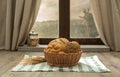 Fresh bread in a basket Royalty Free Stock Photo