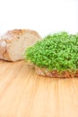 Fresh bread with cress