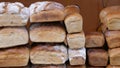 Fresh bread for sale at farmers market Royalty Free Stock Photo