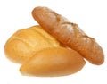 Fresh bread isolated on white Royalty Free Stock Photo