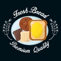 Fresh bread premium quality food breakfast