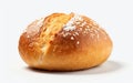 Fresh Bread Roll on a White Background. Generative By Ai Royalty Free Stock Photo
