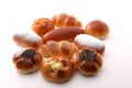 Fresh bread roll with white bakgrond Royalty Free Stock Photo