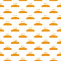 Fresh bread seamless pattern isolated on white background Royalty Free Stock Photo