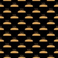 Fresh bread seamless pattern isolated on white background Royalty Free Stock Photo