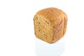 Fresh bread slice isolated on white background. Royalty Free Stock Photo
