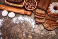 Fresh bread still life bakery product