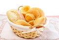 Fresh breads in a basket Royalty Free Stock Photo