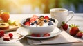 fresh breakfast coffee drink healthy
