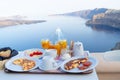 fresh breakfast by seaside Royalty Free Stock Photo