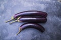 Fresh Brinjal on a black Concrete Floor