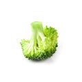 Fresh broccoli blocks for cooking isolated over white background Royalty Free Stock Photo