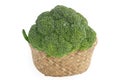 Fresh Broccoli (Brassica oleracea) isolated on white background. Royalty Free Stock Photo