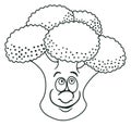 Fresh broccoli cartoon