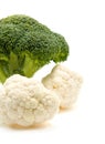 Fresh broccoli and cauliflower