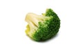 Fresh broccoli closeup, isolate on white background Royalty Free Stock Photo