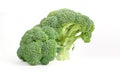 Fresh two pieces broccoli isolated on white background.fresh green vegetables.Cauliflower.Big set.Different view