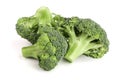 Fresh broccoli isolated on white background close-up. Top view Royalty Free Stock Photo