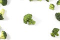 Fresh broccoli isolated on white background Royalty Free Stock Photo