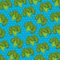 Fresh broccoli pattern background Royalty Free Stock Photo