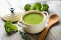 Fresh broccoli soup Royalty Free Stock Photo