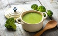 Fresh broccoli soup Royalty Free Stock Photo