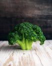 Fresh broccoli on the table