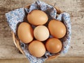 Fresh brown eggs