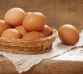 Fresh brown eggs