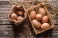 Fresh brown eggs Royalty Free Stock Photo
