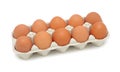 Fresh brown eggs, isolated