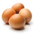 Fresh brown eggs isolated Royalty Free Stock Photo