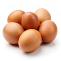 Fresh brown eggs isolated Royalty Free Stock Photo