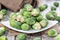Fresh Brussel Sprouts Royalty Free Stock Photo