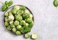 fresh Brussels sprouts in a bowl